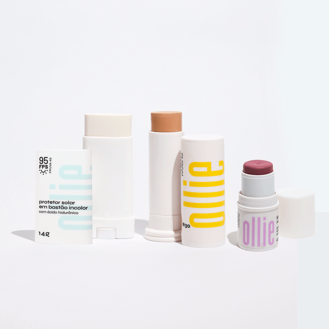 Ollie  Kit Ollie Lovers - Bloqueador en barra con color FPS 95 y Barra 3 en 1 Rubor, Labial y Sombra FPS 95