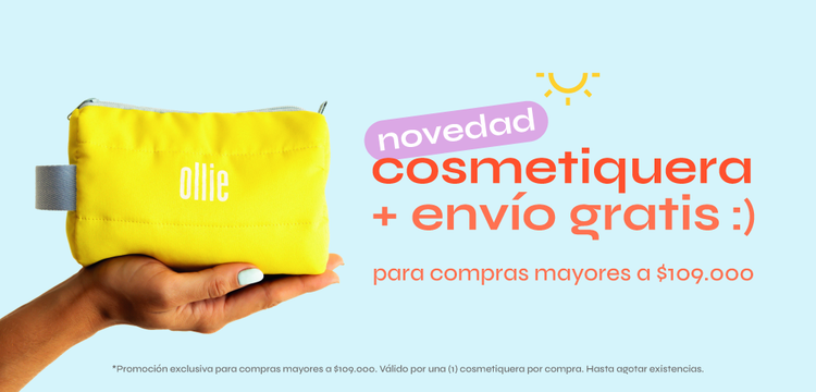 Ollie cosmetiquera para maquillaje y bloqueador solar