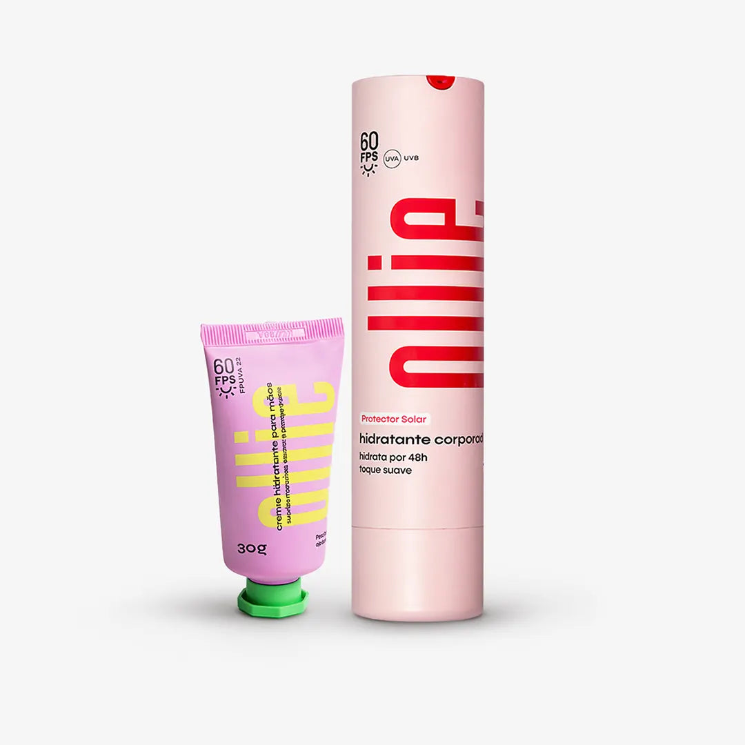 Ollie Mom Essentials: crema hidratante de manos FPS 60 y protector solar corporal hidratante FPS 60 UVA UVB